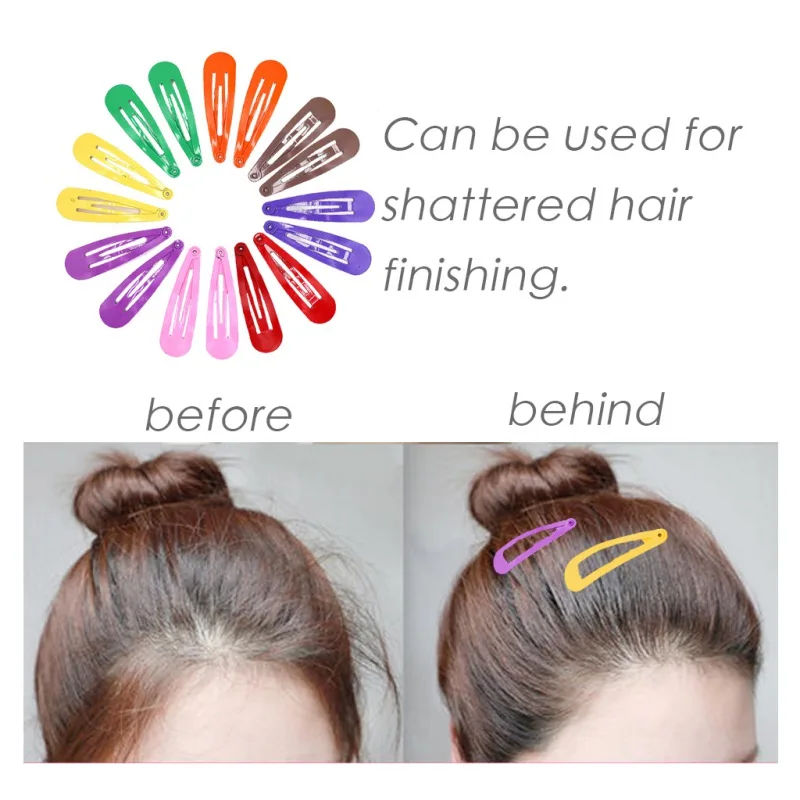 For Styling Teen Girl BB Hairpin Candy Colors Hair Clips Girls Hot Kid Girls Hair Clips Accessories Women Alloy Snap Hair Clips