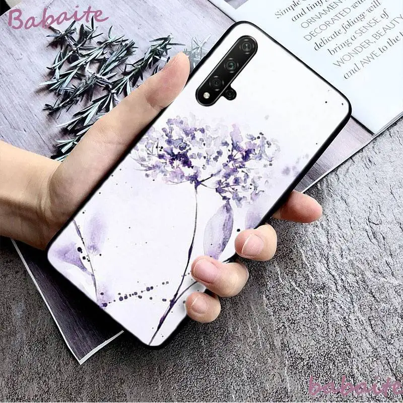 New art watercolor romantic lavender flowers