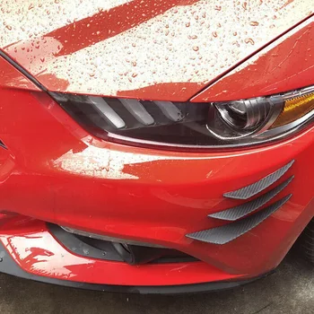 

Car Spoiler Front Bumper Lip Fins Body Spoiler Refit Bright Black Exterior Trim