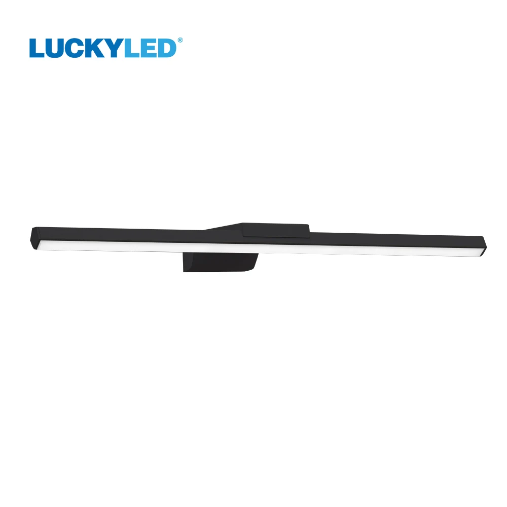 LUCKYLED 벽 램프, 욕실 블랙 220V 110V, 현대 거울 벽 조명 기구, 빈티지 실내 침실 거실 벽 스콘스