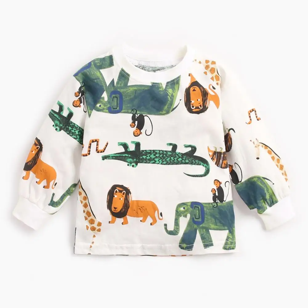 Новые детские топы, футболки для мальчиков и девочек, весенне-осенняя одежда для малышей, хлопковые топы с длинными рукавами для малышей, Chemise Femme Manche Longue - Цвет: Бежевый