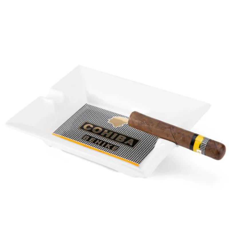 COHIBA 50-летие керамические пепельницы для сигарет 2 держателя 1 пепельница настольная сигара большая пепельница для дома с подарочной коробкой