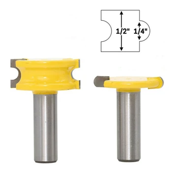 

Yellow Router bits Silver Woodworking Canoe Supplies 2pcs 1/2inch Shank
