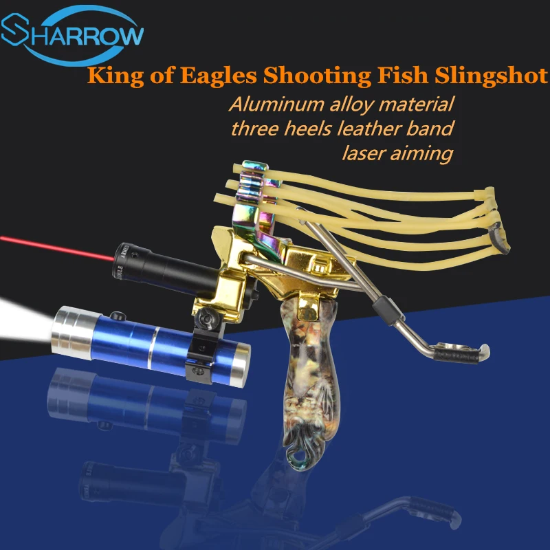 

1Set King of Eagles Fish Slingshot Outdoor Artifacts Integrative Infrared Fishing Set Precision Bomb