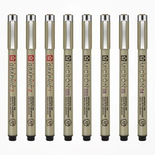 Sakura-stylo Micron pour dessin, brosse, format 003/005/01/02/03/04/08/1/0/2.0/3.0, croquis professionnels, fournitures d'art Manga