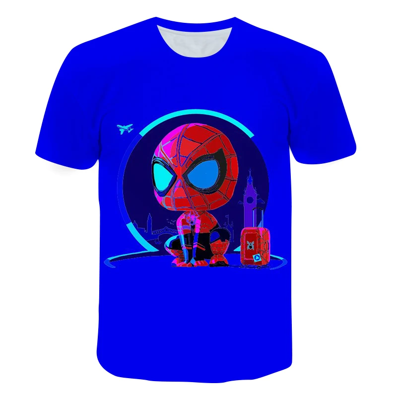 Hot sales Spider man T-Shirt Marvel Cartoon Fun Short Sleeve Shirt Boys Girls Street Fashion Harajuku Hot movie Children's Tops Hot sales Spider man T-Shirt Marvel Cartoon Fun Short Sleeve Shirt Boys Girls Street Fashion Harajuku Hot movie Children's Tops