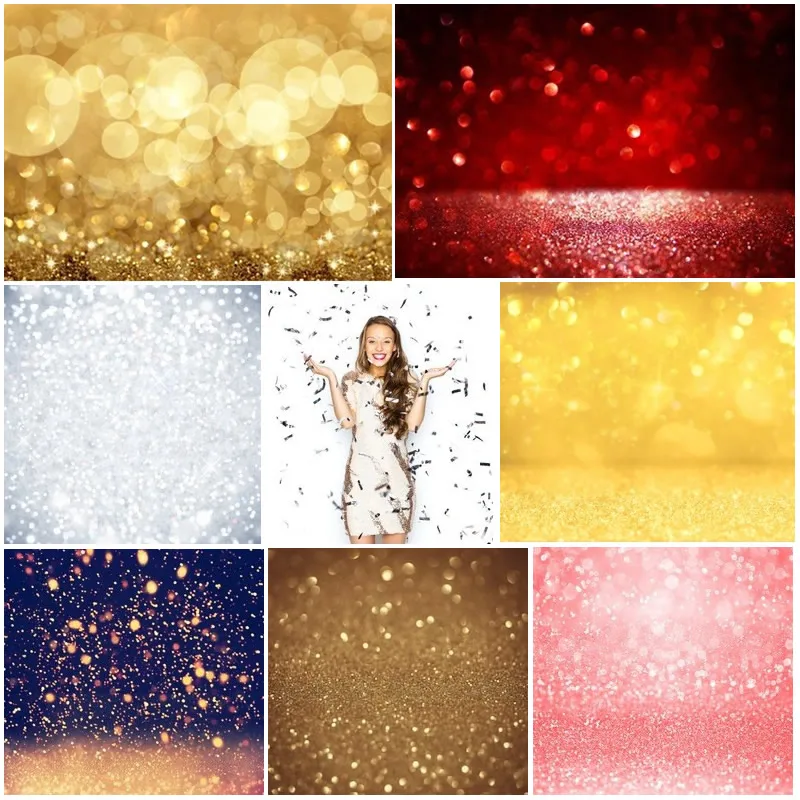 

Glitter Glamour Birthday Party Photography Backgrounds Wedding Photoshoot Backdrops Mother's Day Photographic Studio Wallpapers