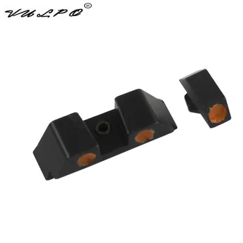 

VULPO Tactical Glock Sight Red Green Optical Fiber Dot Front & Rear Sight For Glock