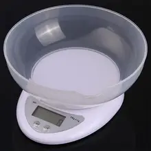 5kg/ 1g preciso cozinha digital led balança eletrônica ferramenta de medição de peso alimentar cozinha frutas vegetais escala eletrônica nenhuma tigela