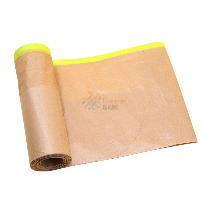thumbnail image 1 of Nuevo material, cubierta protectora de pintura, papel de enmascarar en aerosol, película de papel Kraft de plástico, barrera, cintas protectoras para renovación de automóviles, 1 of 5
