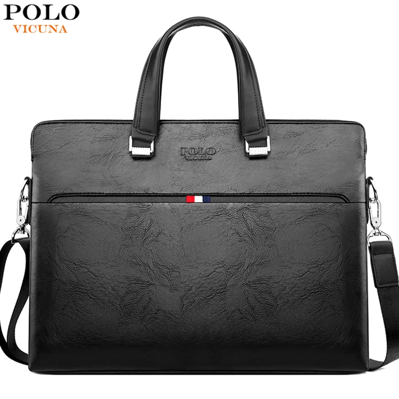 VICUNA POLO кожаный портфель сумки для мужчин большая вместительность мужская сумка