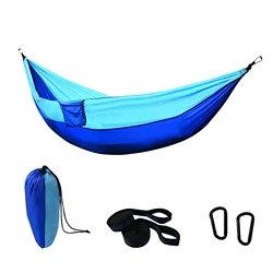 Hamac en tissu Parachute, produits d'extérieur, Double couleur, épissure Nisi, 210t 