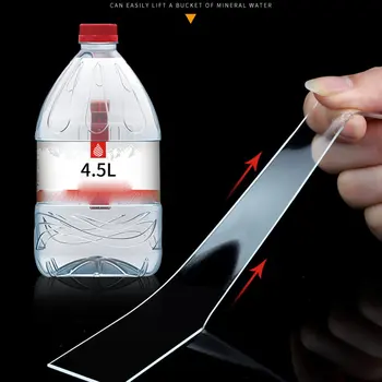 

Reusable Practical Portable Seamless Nano Tape Million Times Transparent Wash Glue Double-Sided Tape