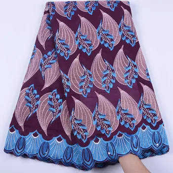 

Soft African Dry Lace Fabrics Top Sale Swiss Voile Lace In Switzerland 5 Yard Swiss Cotton Lace Fabric With Stones For Sew F1706