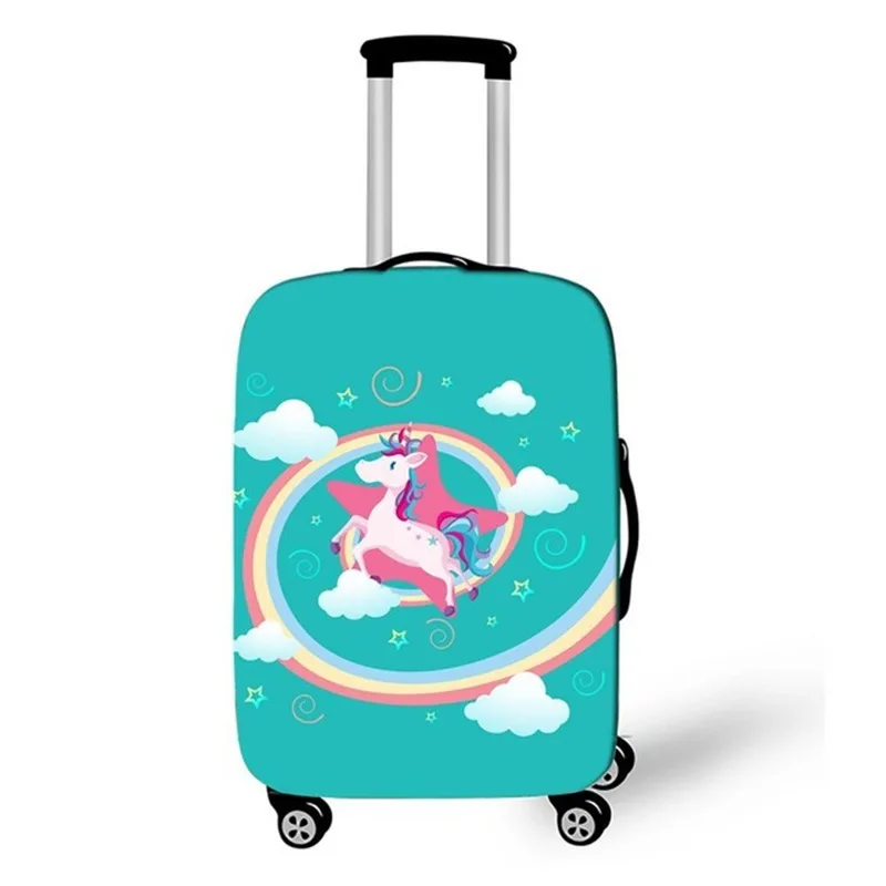 Милый чехол для багажа с единорогом, аксессуары для путешествий, защитный чехол, водонепроницаемый утолщенный эластичный чехол для костюма, чехол для багажника 18-32 дюймов XL - Цвет: 9