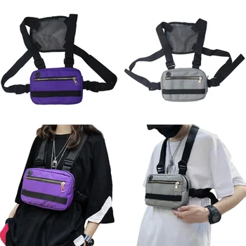 

Fashion Men Tactical Shoulders Bags Chest Rig Functional Waist Packs Adjustable Pockets Bag Streetwear Men Waistcoat