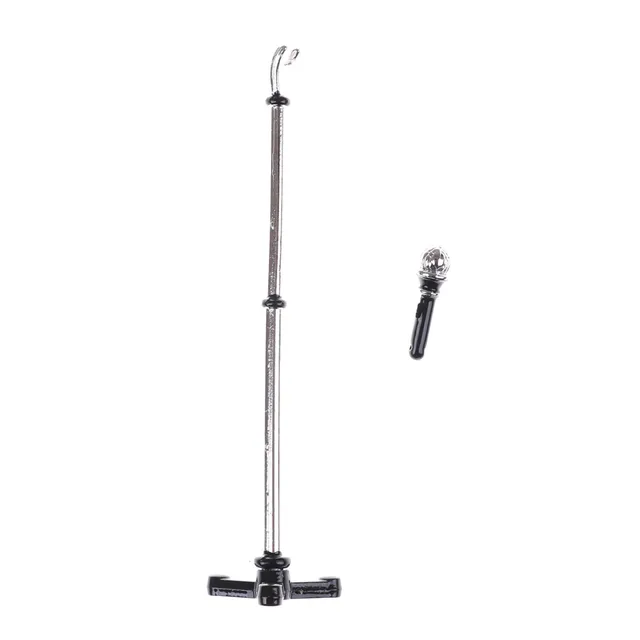 Cute Mini Metal Microphone Model 1:12 Doll House Dollhouse Miniature Furniture Accessories 2019 Newest Sale 3