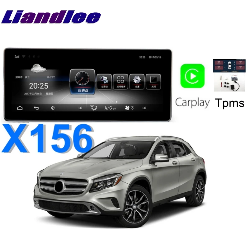 Liandlee автомобильный мультимедийный плеер NAVI для Mercedes Benz MB GLA Class X156 GLA180 GLA250 CarPlay TPMS Стерео gps навигация