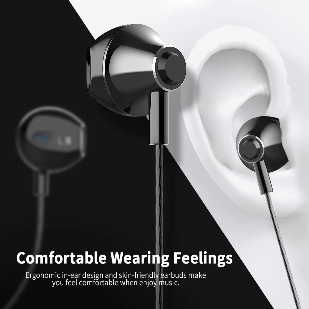 Langsdom металлические наушники с микрофоном 3,5 мм Проводная стереогарнитура Hifi в ухо наушники для телефона Xiaomi