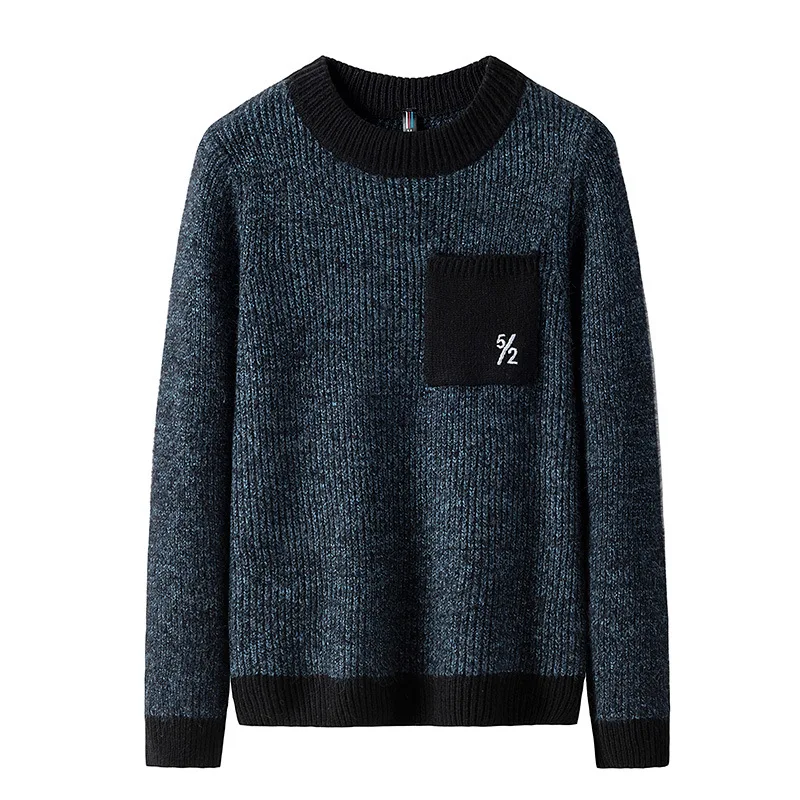 

2019 New Style Autumn Handsome Hundred Towers MEN'S Sweaters Long-sleeved Pullover Trend Urban Fashion Crew Neck MEN'S Sweater