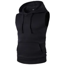 Spring New Products Men Hooded Pullover Pocket Vest Waistcoat Casual MEN'S Wear Men's Slim Fit Waistcoat