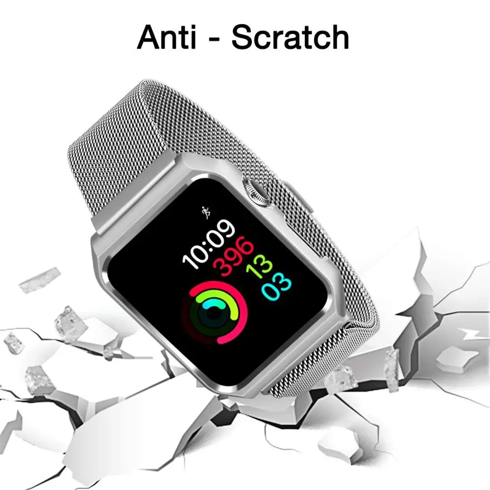 Тонкий защитный чехол Joyozy из ТПУ для Apple Watch series 5 4 3 2 1 металлический нержавеющей
