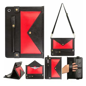 

For Galaxy Tab S5E 10.5 T720 Case Folio PU Leather Wallet Cover Shoulder Hand Strap Case for Samsung Tab S5E 10.5 2019 SM-T725