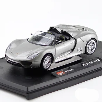 

1:24 Diecast Alloy Sports Car Model Toys For Porsche 918 With Steering Wheel Control Front Wheel Steering Toy For Children Gift