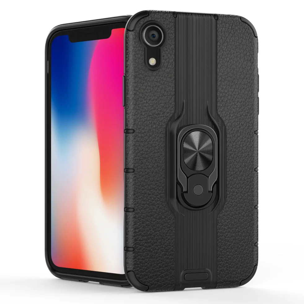 Для Apple iPhone 11 Pro XR X XS Max 8 7 6 6s Plus тонкий армированный противоударный чехол на палец с