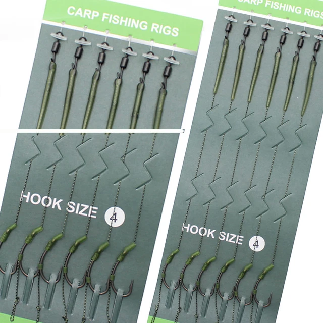 6PCS Carp Fishing Accessories Line Aligner Anti tangle sleeve Quick Change  Swivel for Carp Rigs Coarse