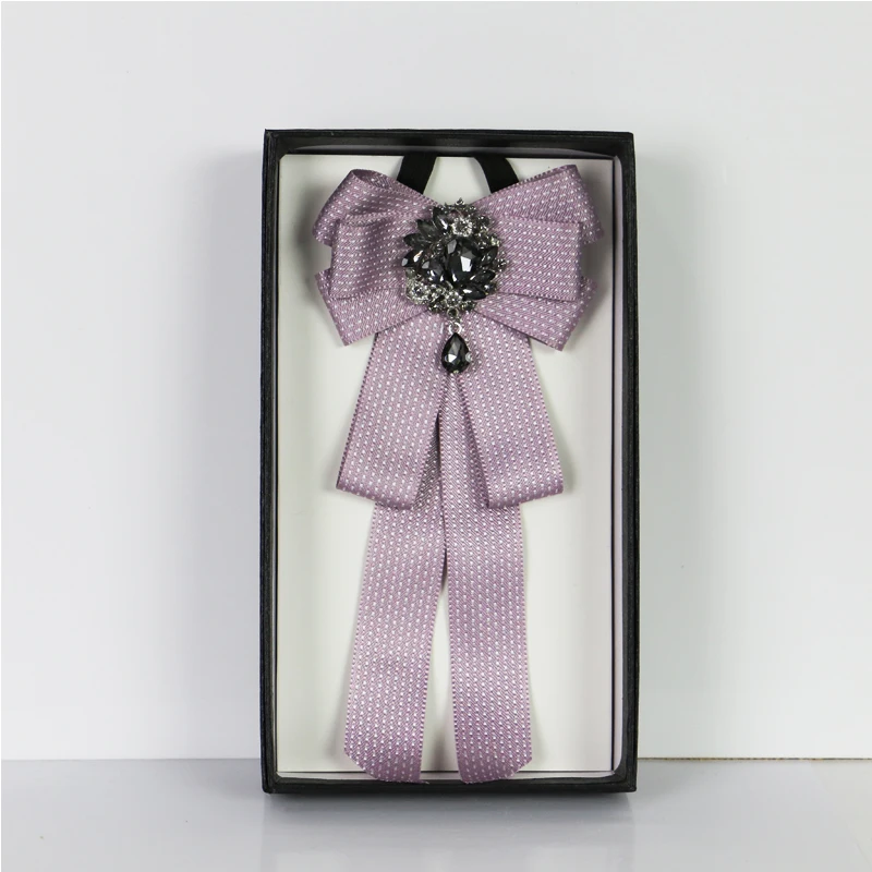 Ribbon Bow Ties Британский мужской женский ленточный галстук-бабочка, носовой цветок, карманный квадратный свадебный галстук для рубашки, пальто, сплав, стразы носовые платки с бантиком - Цвет: Ribbon Bow Ties