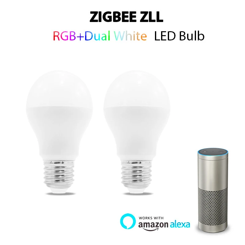 E26/E27 для ZigBee RGB+ CCT 6 Вт умная лампа переменного тока 100-240 в 500-550 люмен 6 Вт 57*102 мм