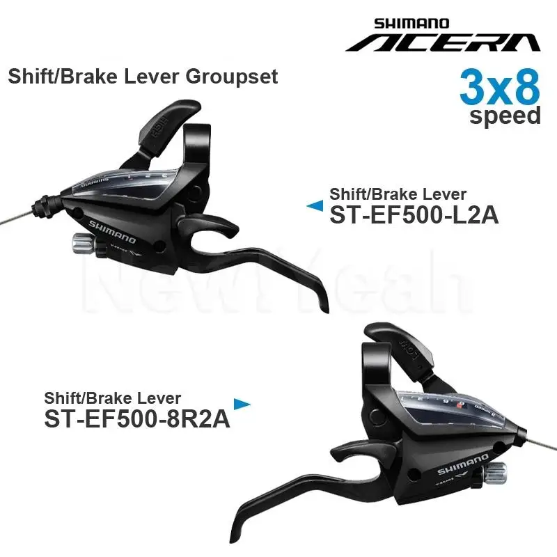 SHIMANO ACERA EF500 3x8v Groupset EZ FIRE PLUS Bicycle Shift/Brake Lever 2-finger lever size 3x8 Front Speeds Original parts