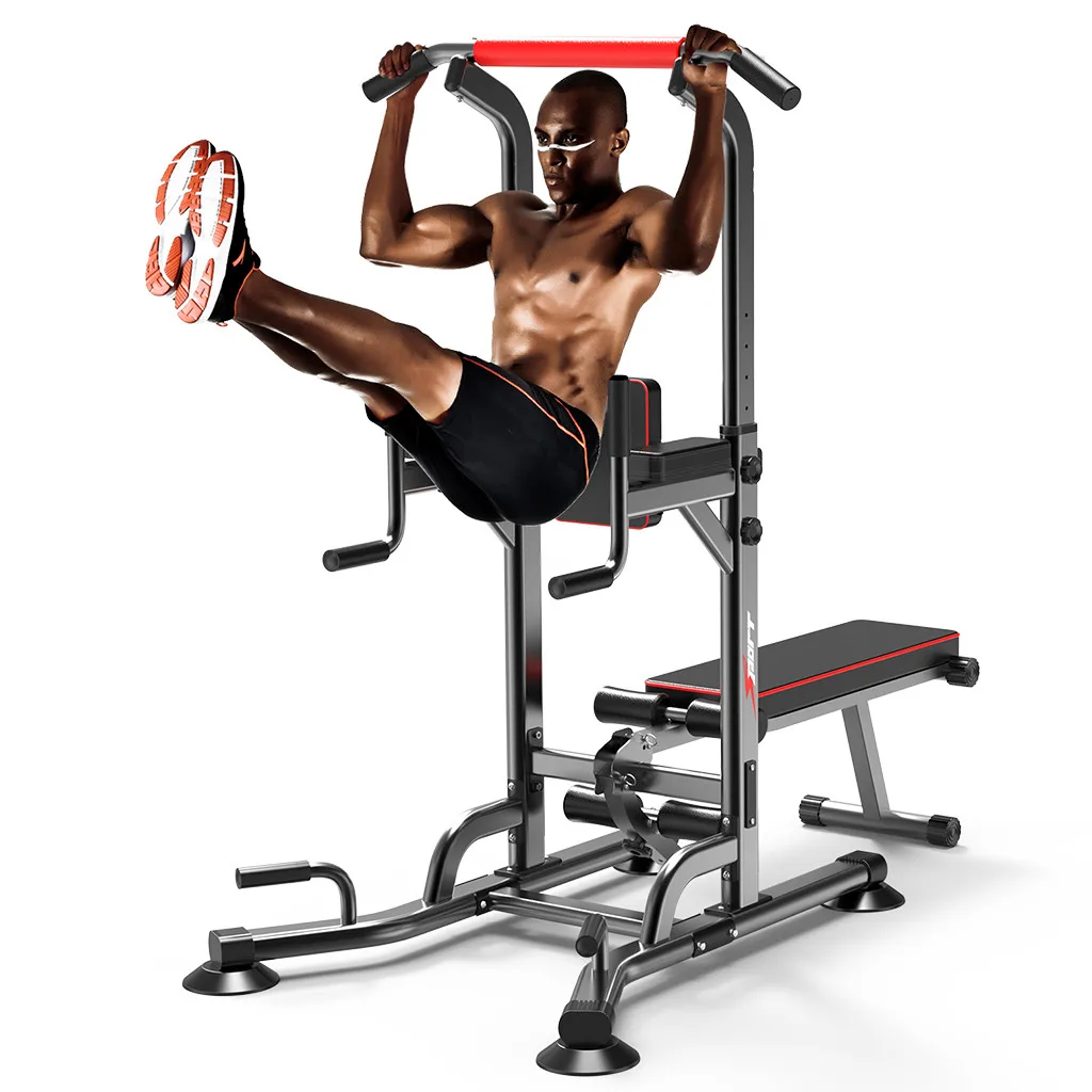 US $137.10 Adult Muscle Training Fitness Equipment Power Tower Dip Station Pull Up Bar Height Adjustment Horizontal Bar Pull Up Bar Indoor