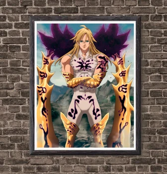 

Fallen Angel Estarosa Seven Deadly Sins Colorful Picture Anime Theme Canvas Wall Art Prints Poster,Ready To Hang