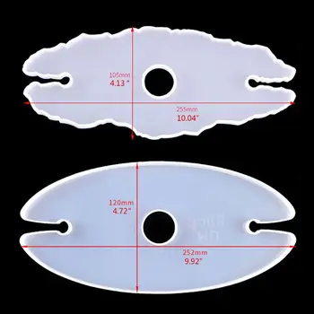 

2Pcs Wine Glass Holder Silicone Resin Mold Bottle Shelf Storage Glass Tray Mold