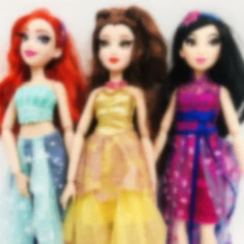 

Original Princess 8 joints long hair brave Blond Hair doll Princess Doll toy Lovely doll Christmas Gift