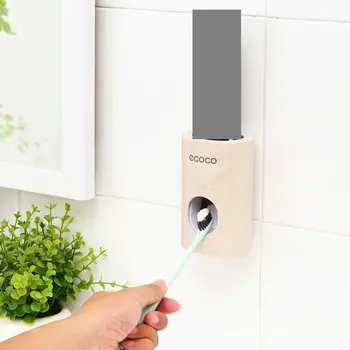 

Automatic Toothpaste Dispenser Dust-proof Toothbrush Holder Wall Mount Stand Bathroom Accessories Set Toothpaste Squeezers Tooth