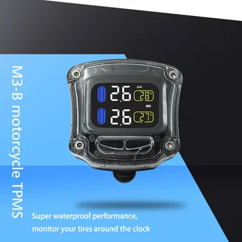 

New Motorcycle Tire Pressure Monitoring System TPMS with 2 Sensor for Motor Bike