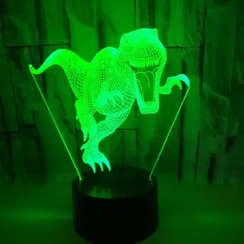 

Dinosaur 3D LED RGB Night Light 7 Color Change Desk Light Action Figures 2892 Kids Home Christmas Toys