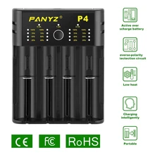 Panyz литий Батарея Зарядное устройство для 18650 26650 21700 10440 14500 16340 AA AAA Никель никель-металл-гидридного Смарт Зарядное устройство для Перезаряжаемые Батарея
