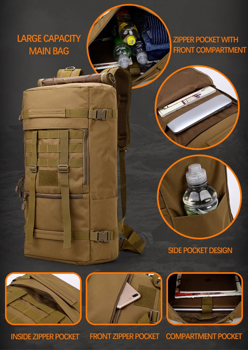 Sac à Dos Tactique IDOGEAR - Poche Zip-on Pour Gilet Balistique CPC/AVS/JPC2.0 - Nylon 500D