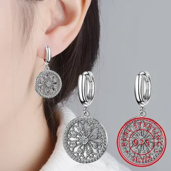 

Original Creative Real 925 Sterling Silver Dreamcatcher Round Stud Earrings For Women Fashion Silver 925 Jewelry Gift E630