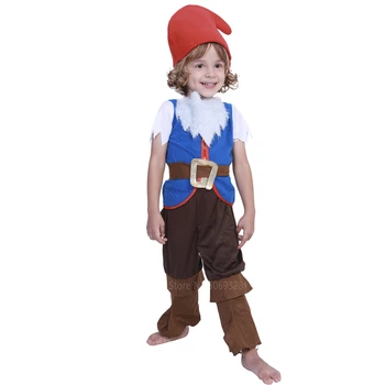 

3Pcs Halloween Cosplay Costume for Kids Baby Boys Mushroom Elf Seven Dwarfs Carnival Party Toddler Stage Performance Fancy Set