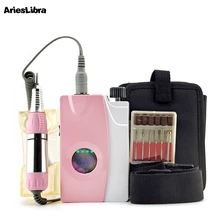 AriesLibra электрическая дрель для ногтей перезаряжаемый маникюрный шлифовальный аппарат для маникюра пилочка электрическая полировка фрезеровка