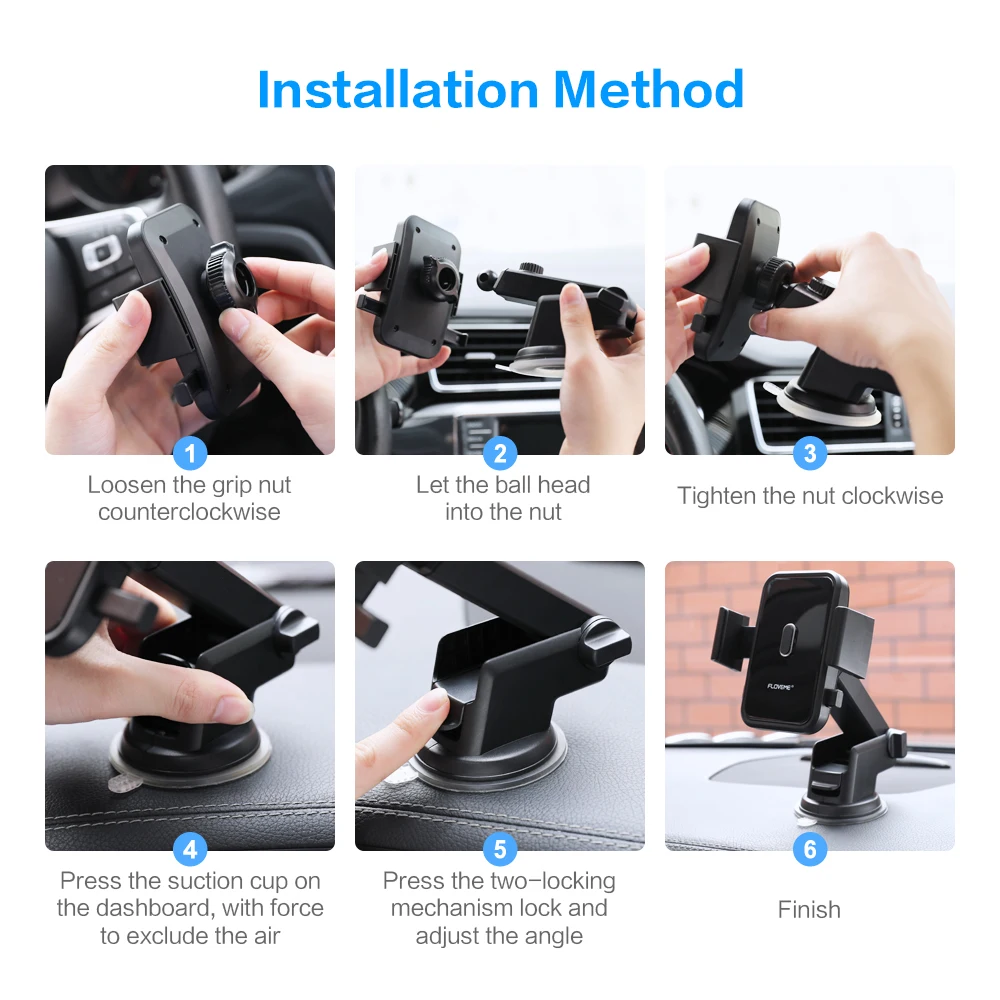 FLOVEME 2 in 1 Auto Telefon Halter Für iPhone Huawei Windschutzscheibe Auto Halterung Universal Aut