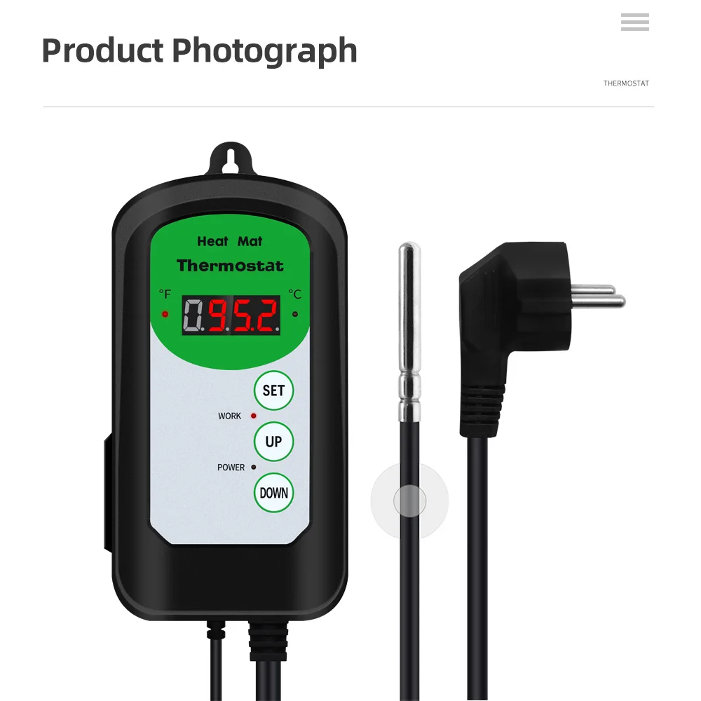 Digital Heat Mat Thermostat 1000W Temperature Controller For Hydroponic  Plants Seed Germination Reptiles Brewing Pet Supplies - AliExpress