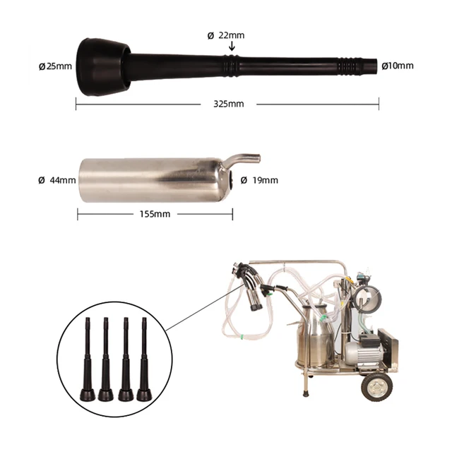 3 Modell A Fejőgép Bélések Gumi Hosszú Tejes Pohár Tehén Alkatrészekhez - Image 3