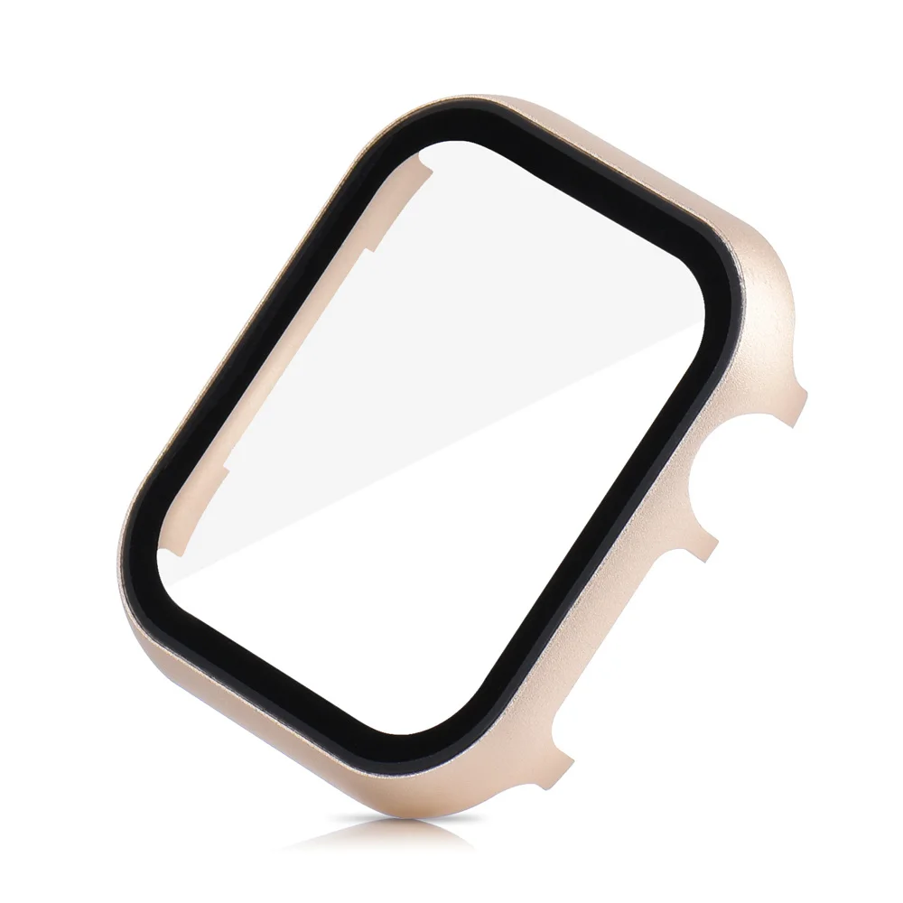 Металлический чехол + закаленная пленка Обложка для Apple Watch версии 6/5/4/3/2/SE
