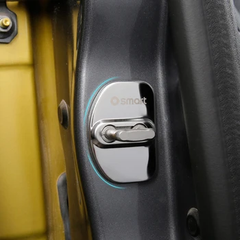 

Car Door Lock Cover Stainless Steel Rust Resistant Buckle Protector Shell Case For Smart 453 451 fortwo forfour Car Accessories